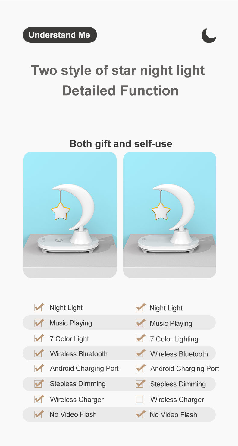 Compact LED Wireless Night Table Lamp