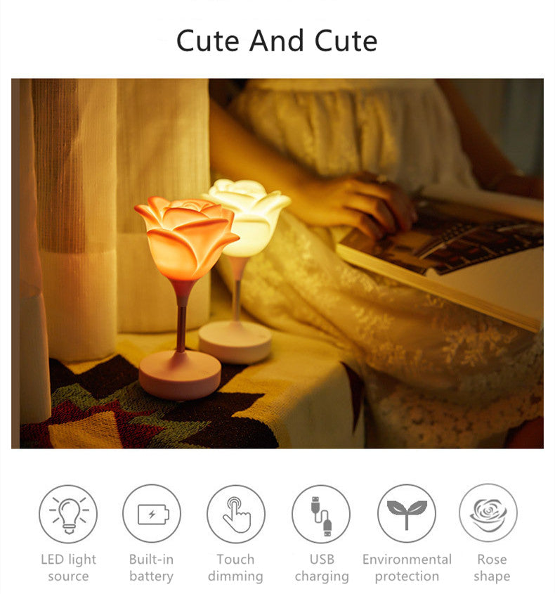 Pretty Floral Soft Glow Table Lamp