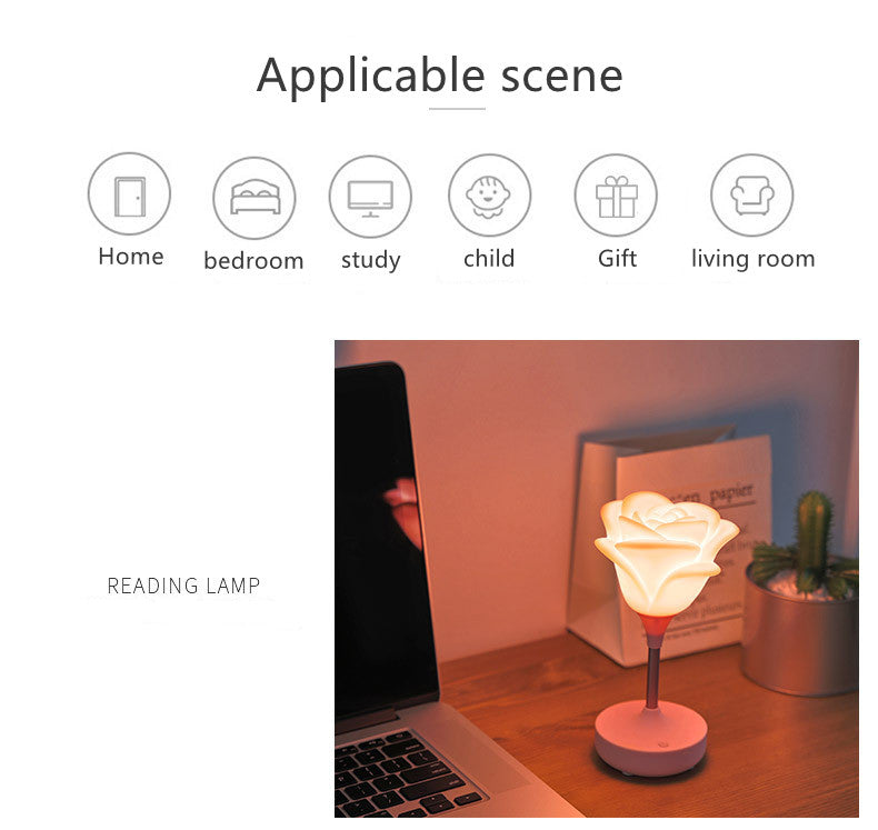Pretty Floral Soft Glow Table Lamp