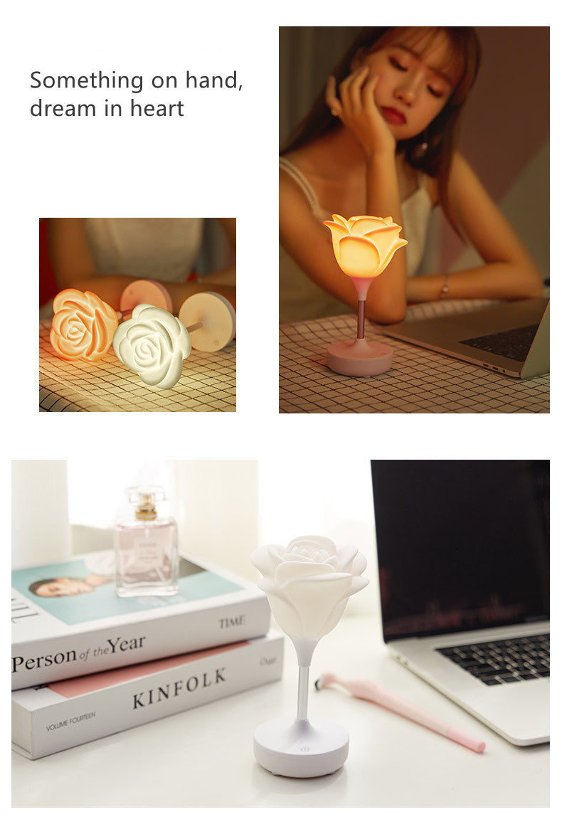 Pretty Floral Soft Glow Table Lamp