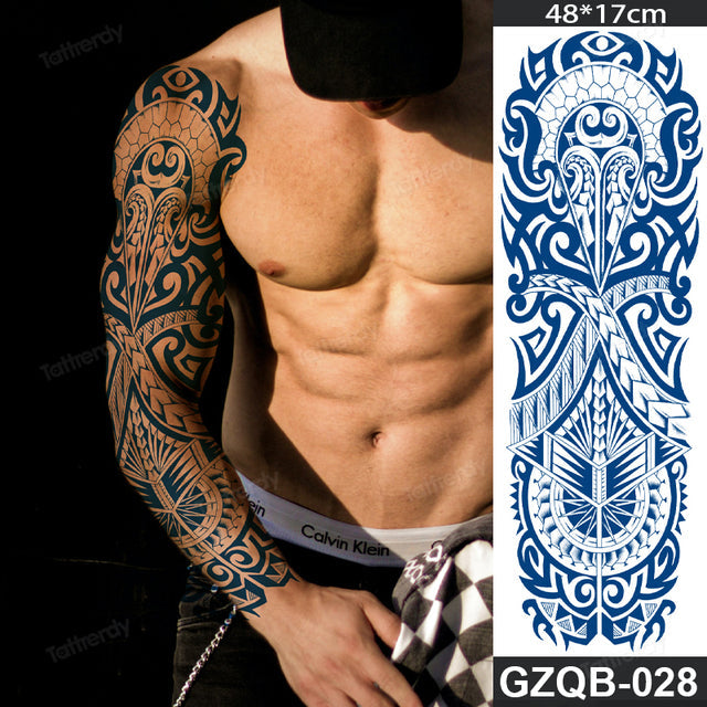 Inspirational Quote Full Sleeve Temporary Tattoo - Cofik