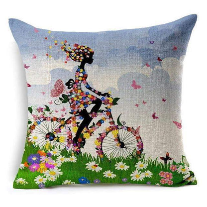 Colorful Bird Tree Life Home Decor Pillow Cover
