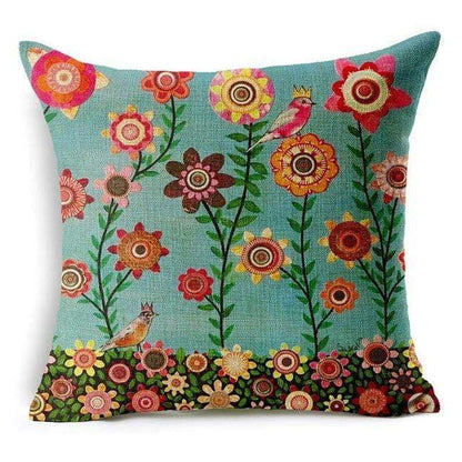 Colorful Bird Tree Life Home Decor Pillow Cover