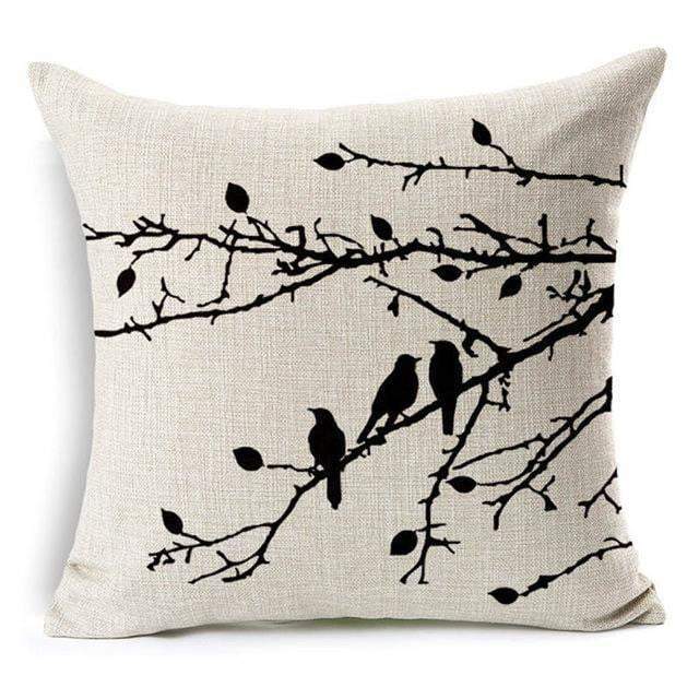 Colorful Bird Tree Life Home Decor Pillow Cover