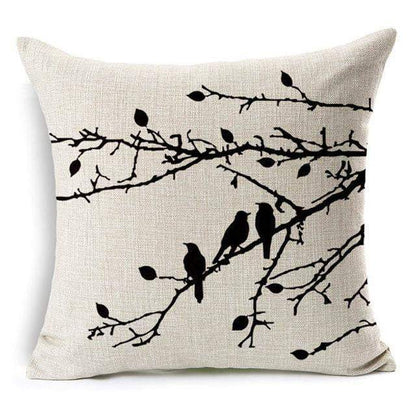Colorful Bird Tree Life Home Decor Pillow Cover