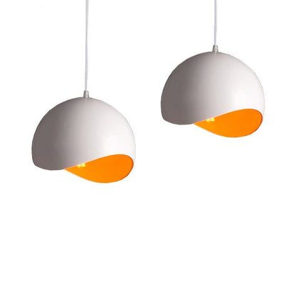 Sleek Metal White Pendant Light