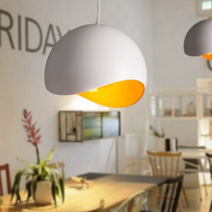 Sleek Metal White Pendant Light