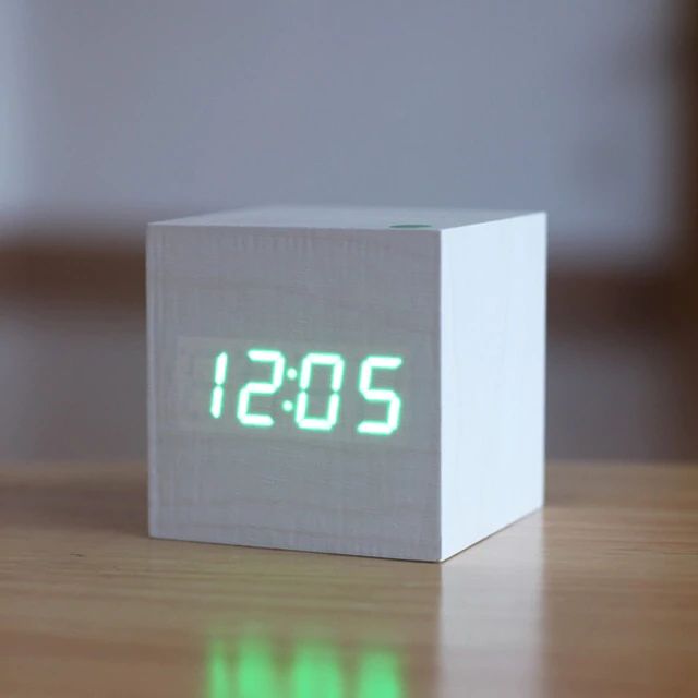 Stylish Wood LED Desk Clock Noxord