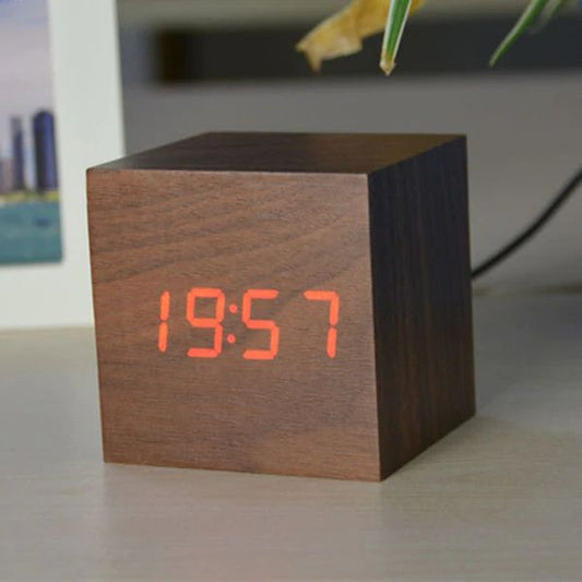 Stylish Wood LED Desk Clock Noxord - Cofik