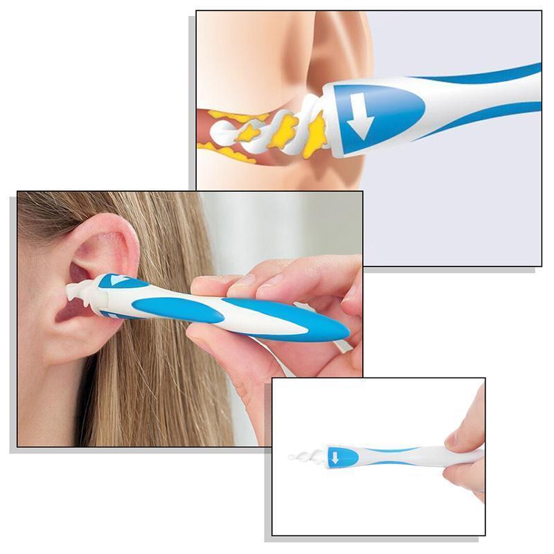 Gentle Ear Cleaner Spiral Remover with 16 Soft Tips - Cofik