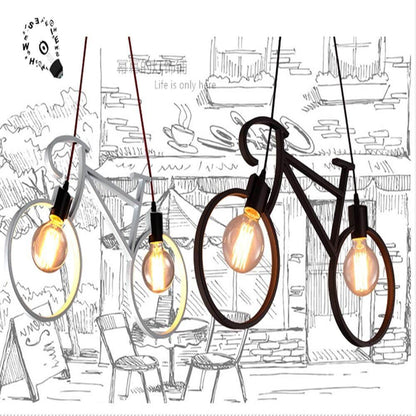 Stylish Bike Wheel Pendant Chandelier Light