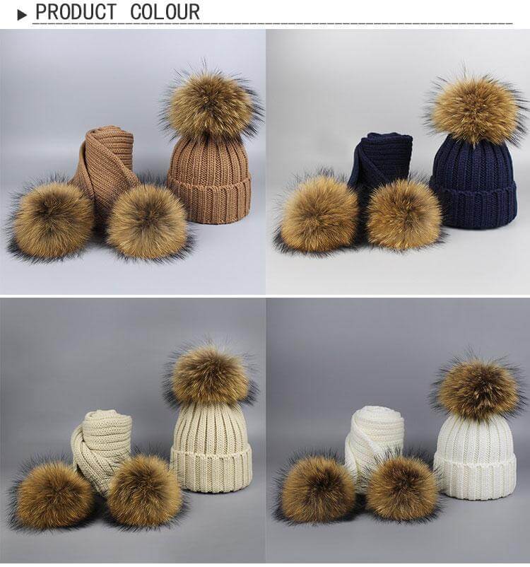 Cozy Fur Beanie and Scarf Winter Set