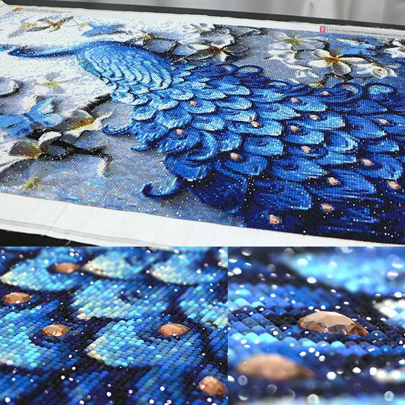 Vibrant Peacock Gem Art Painting Kit