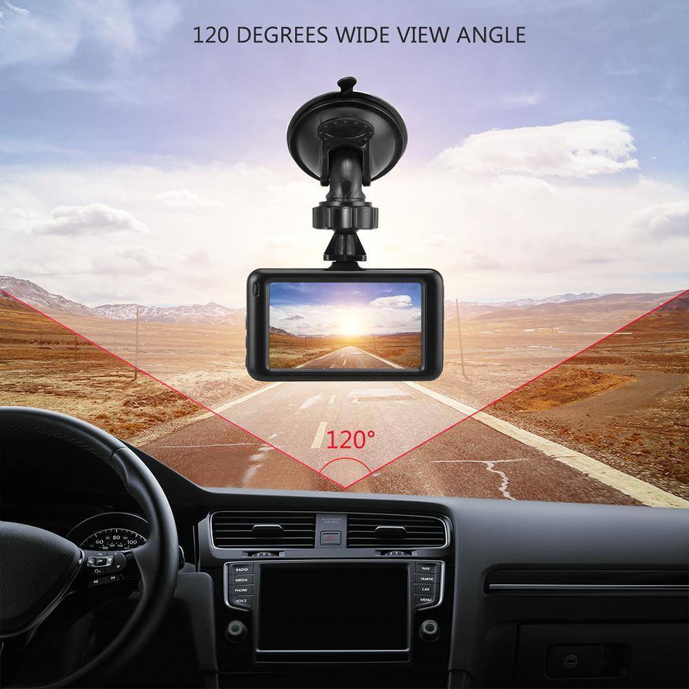 Compact 3 Car Dash Cam 1080P HD Recorder