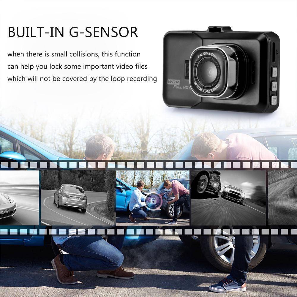 Compact 3 Car Dash Cam 1080P HD Recorder