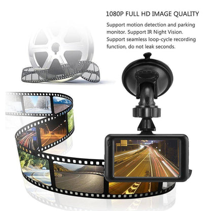 Compact 3 Car Dash Cam 1080P HD Recorder