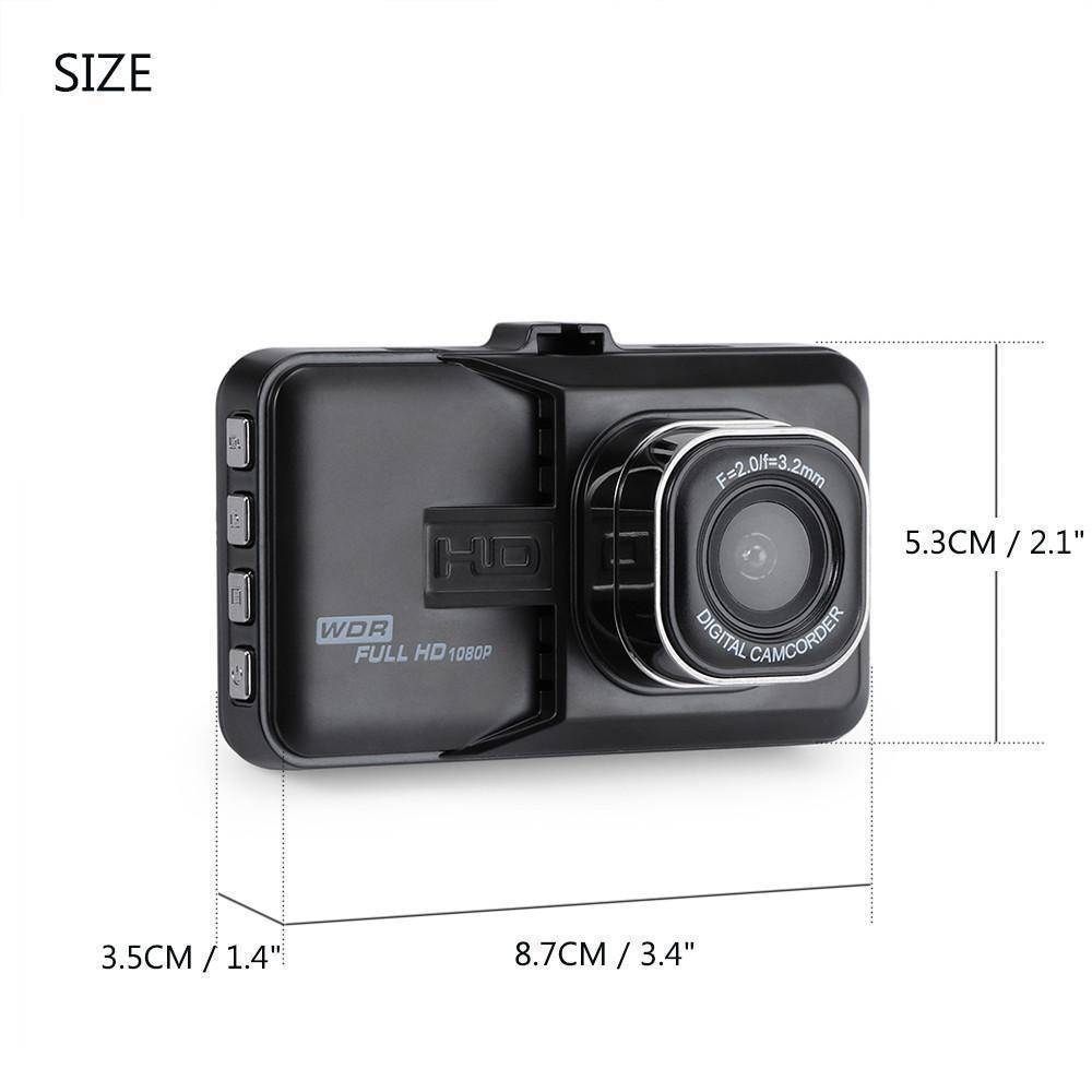 Compact 3 Car Dash Cam 1080P HD Recorder
