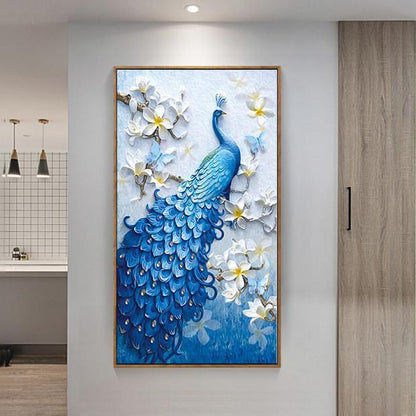 Vibrant Peacock Gem Art Painting Kit