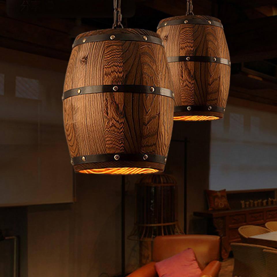 Rustic Wooden Pendant Light Fixtures - Cofik