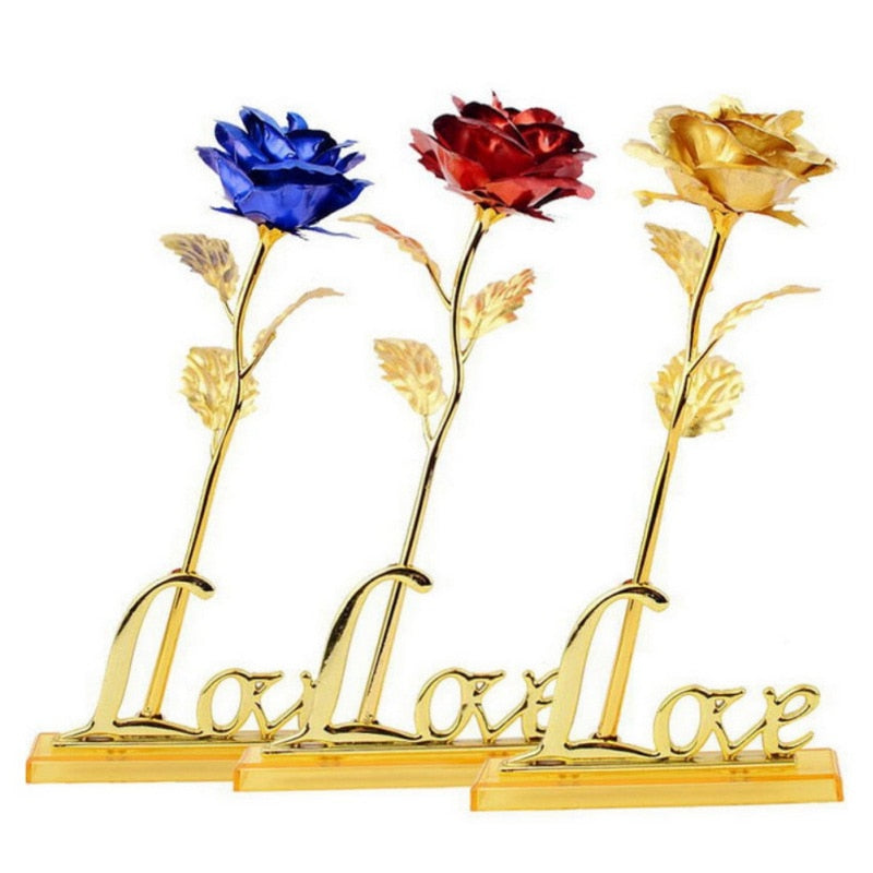 24K Gold Rose Pendant in Luxury Gift Box