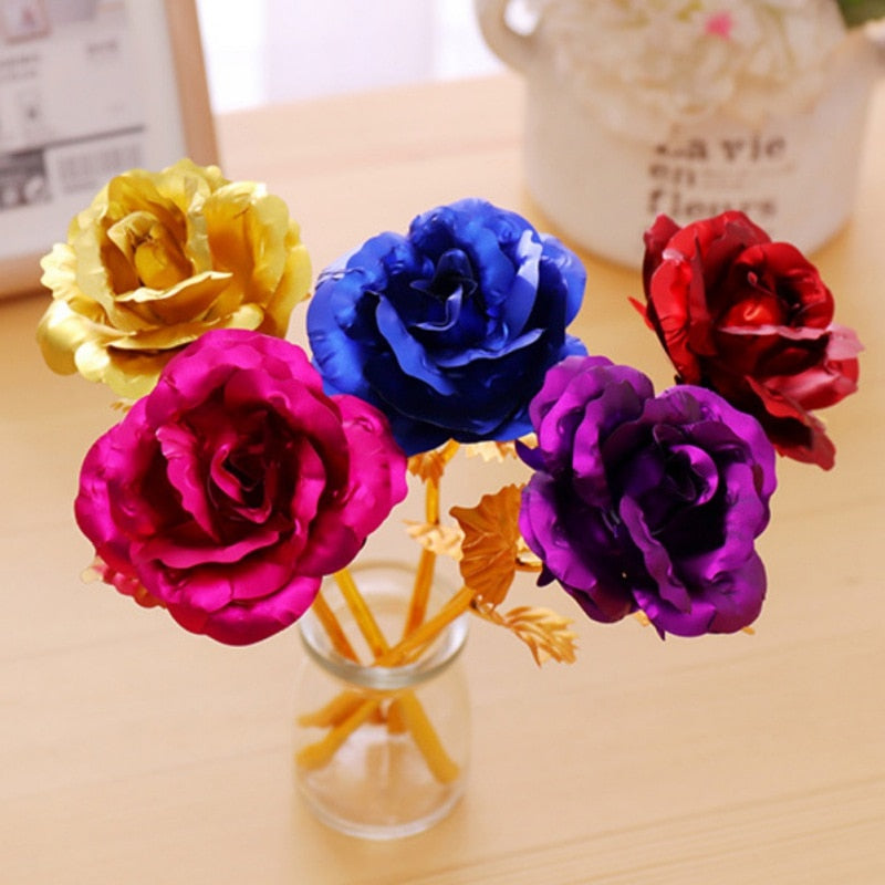 24K Gold Rose Pendant in Luxury Gift Box