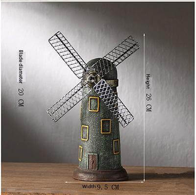 Colorful Retro Windmill Piggy Bank Ornaments