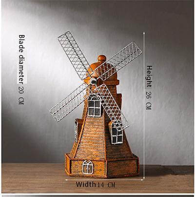Colorful Retro Windmill Piggy Bank Ornaments