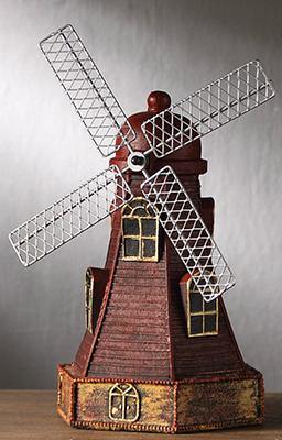 Colorful Retro Windmill Piggy Bank Ornaments