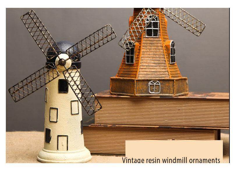 Colorful Retro Windmill Piggy Bank Ornaments
