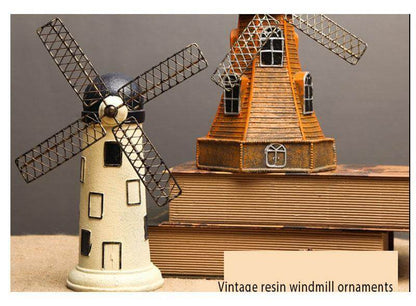 Colorful Retro Windmill Piggy Bank Ornaments