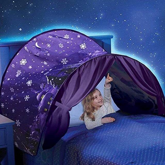 Colorful Kids Play Tent Winter Wonderland Stars