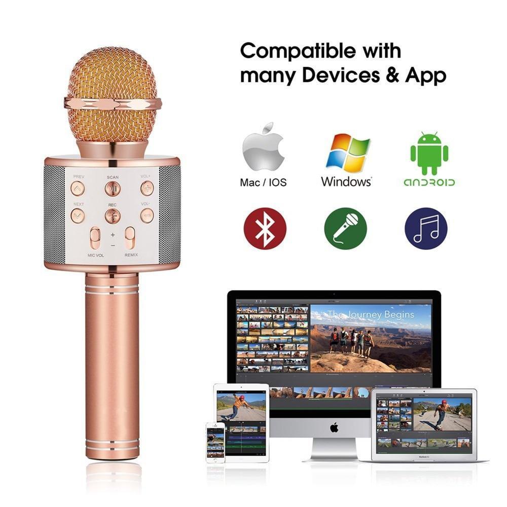Portable Rechargeable Bluetooth Karaoke Mic