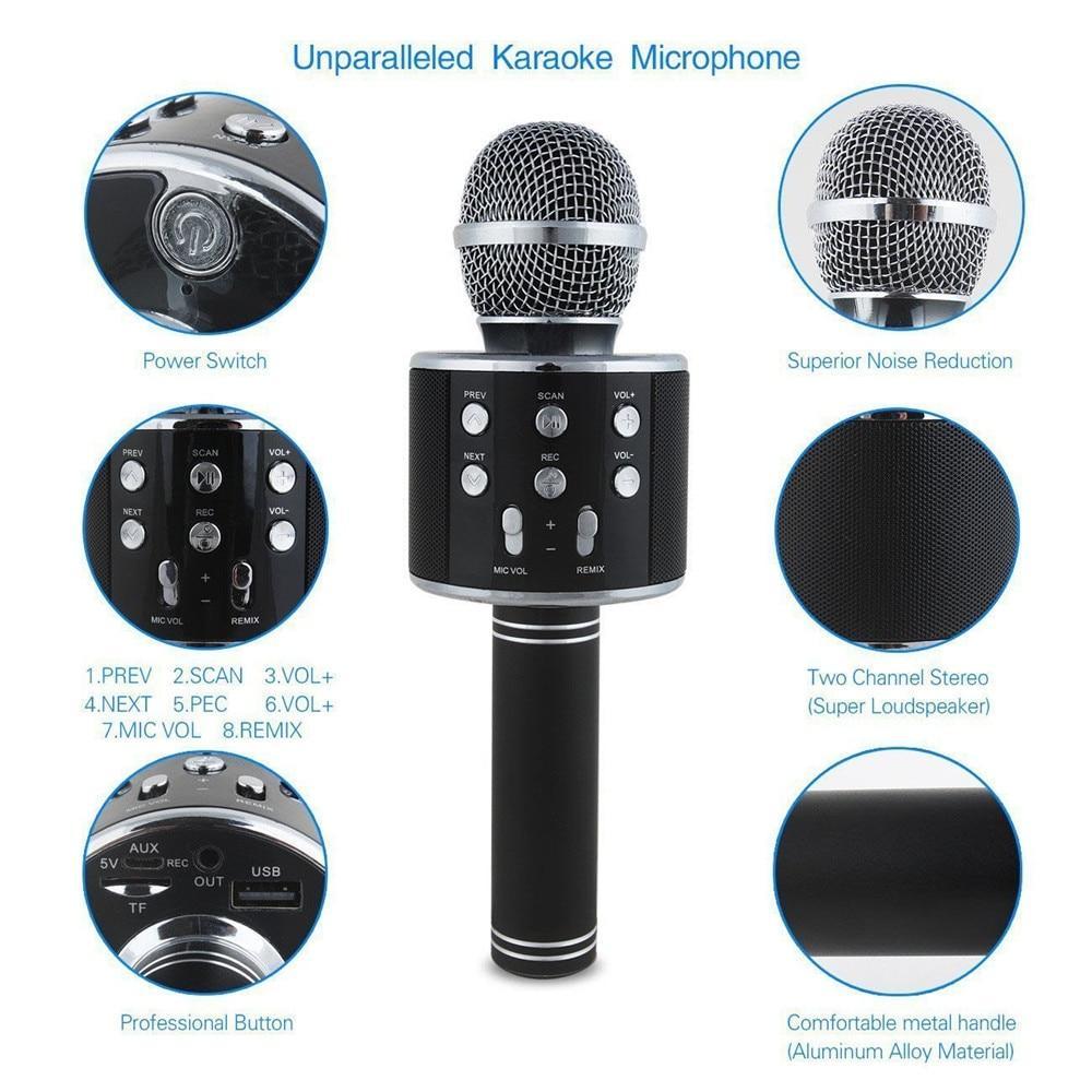 Portable Rechargeable Bluetooth Karaoke Mic