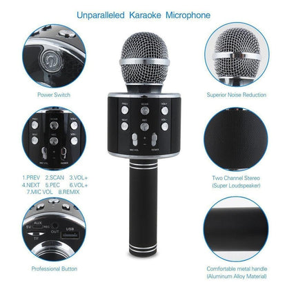 Portable Rechargeable Bluetooth Karaoke Mic