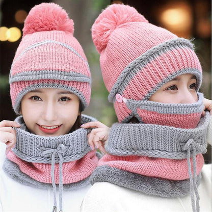 Warm 3 in 1 Winter Beanie Set