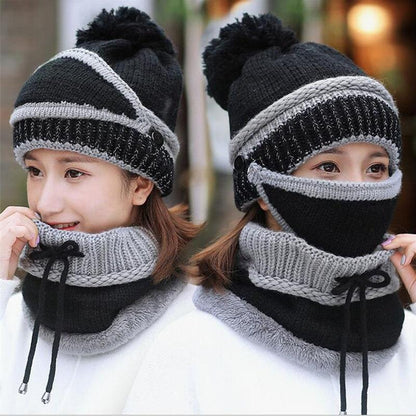 Warm 3 in 1 Winter Beanie Set
