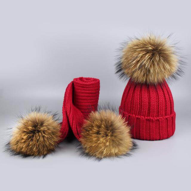 Cozy Fur Beanie and Scarf Winter Set
