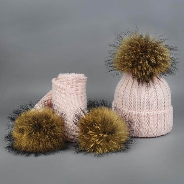 Cozy Fur Beanie and Scarf Winter Set