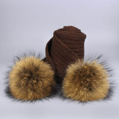 Cozy Fur Beanie and Scarf Winter Set