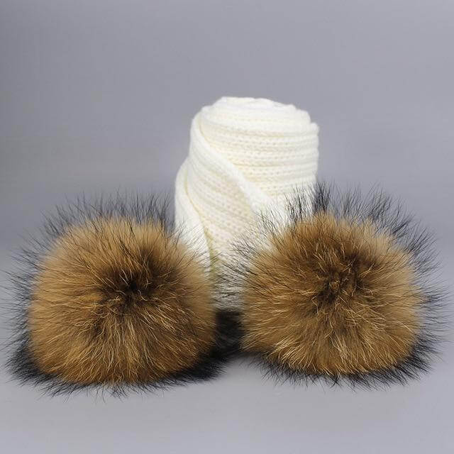 Cozy Fur Beanie and Scarf Winter Set