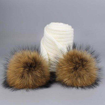 Cozy Fur Beanie and Scarf Winter Set