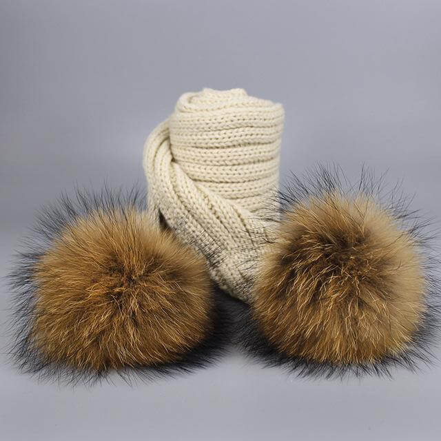 Cozy Fur Beanie and Scarf Winter Set