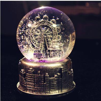 Beautiful LED Glass Ball Musical Night Light Decoration