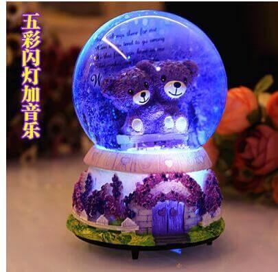 Beautiful LED Glass Ball Musical Night Light Decoration