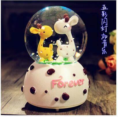 Beautiful LED Glass Ball Musical Night Light Decoration