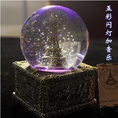 Beautiful LED Glass Ball Musical Night Light Decoration