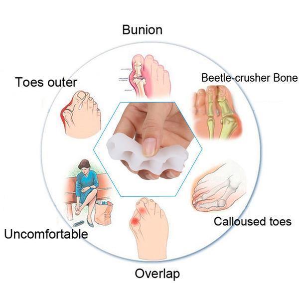 Comfort Toe Straightener and Spacer for Hallux Relief