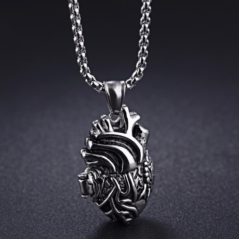 Realistic Heart Shape Pendant Necklace
