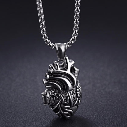 Realistic Heart Shape Pendant Necklace