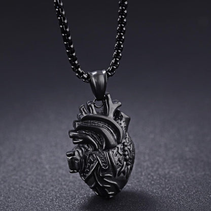 Realistic Heart Shape Pendant Necklace